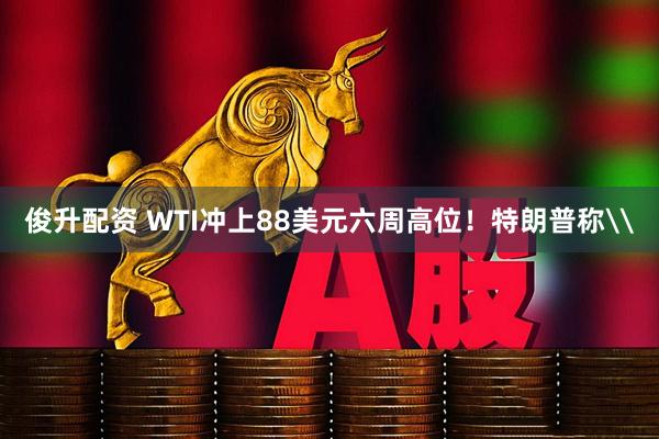 俊升配资 WTI冲上88美元六周高位！特朗普称\